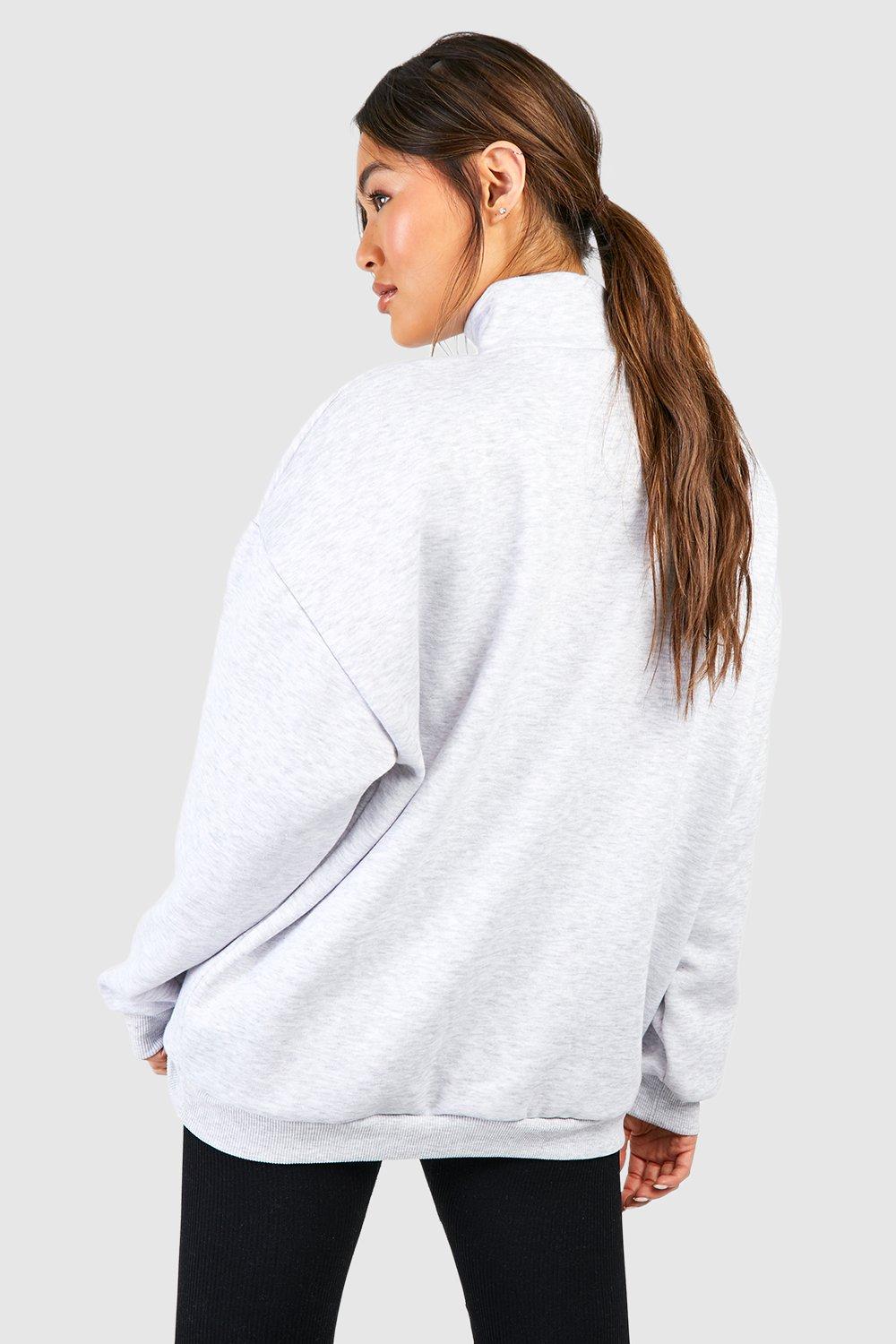 MOLayys Crop Sweatshirt,Women Half Zip Oversized Sweatshirts Long