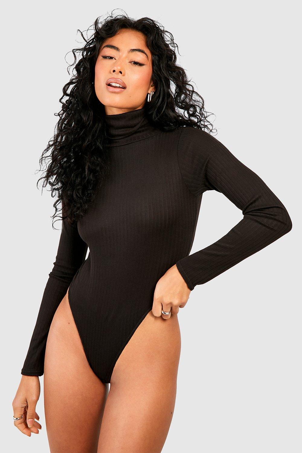 Roll Neck Rib Knit Bodysuit