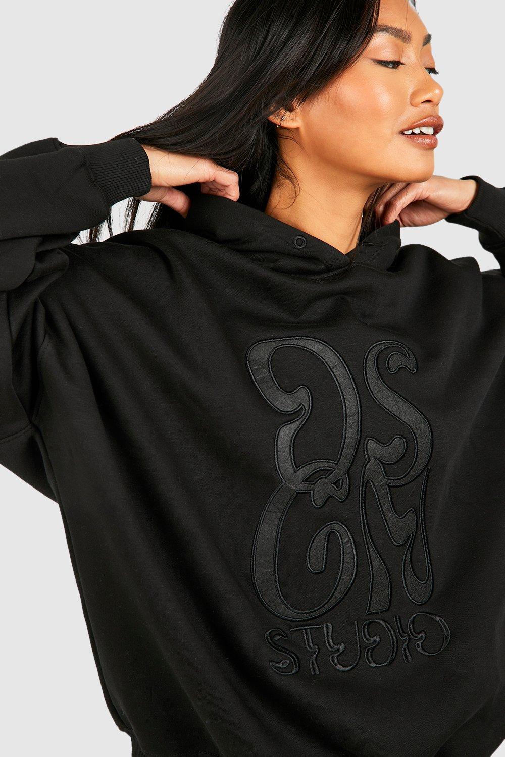 Women's Dsgn Studio Applique Oversized Hoodie