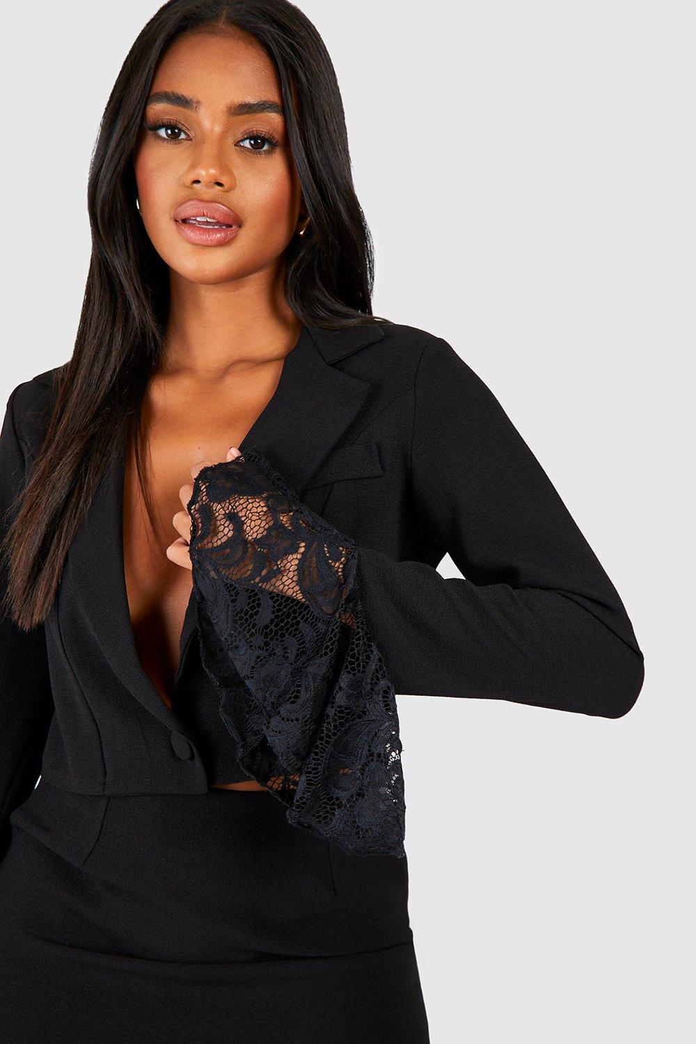 https://media.boohoo.com/i/boohoo/gzz76221_black_xl_3/female-black-flared-lace-sleeve-cropped-blazer-&-micro-mini-skirt