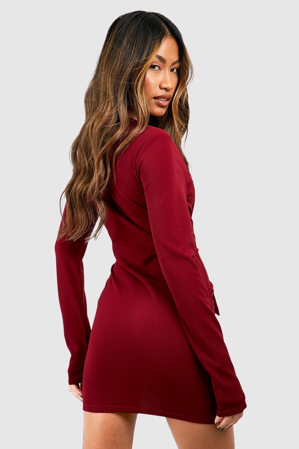 Boohoo red best sale mini dress