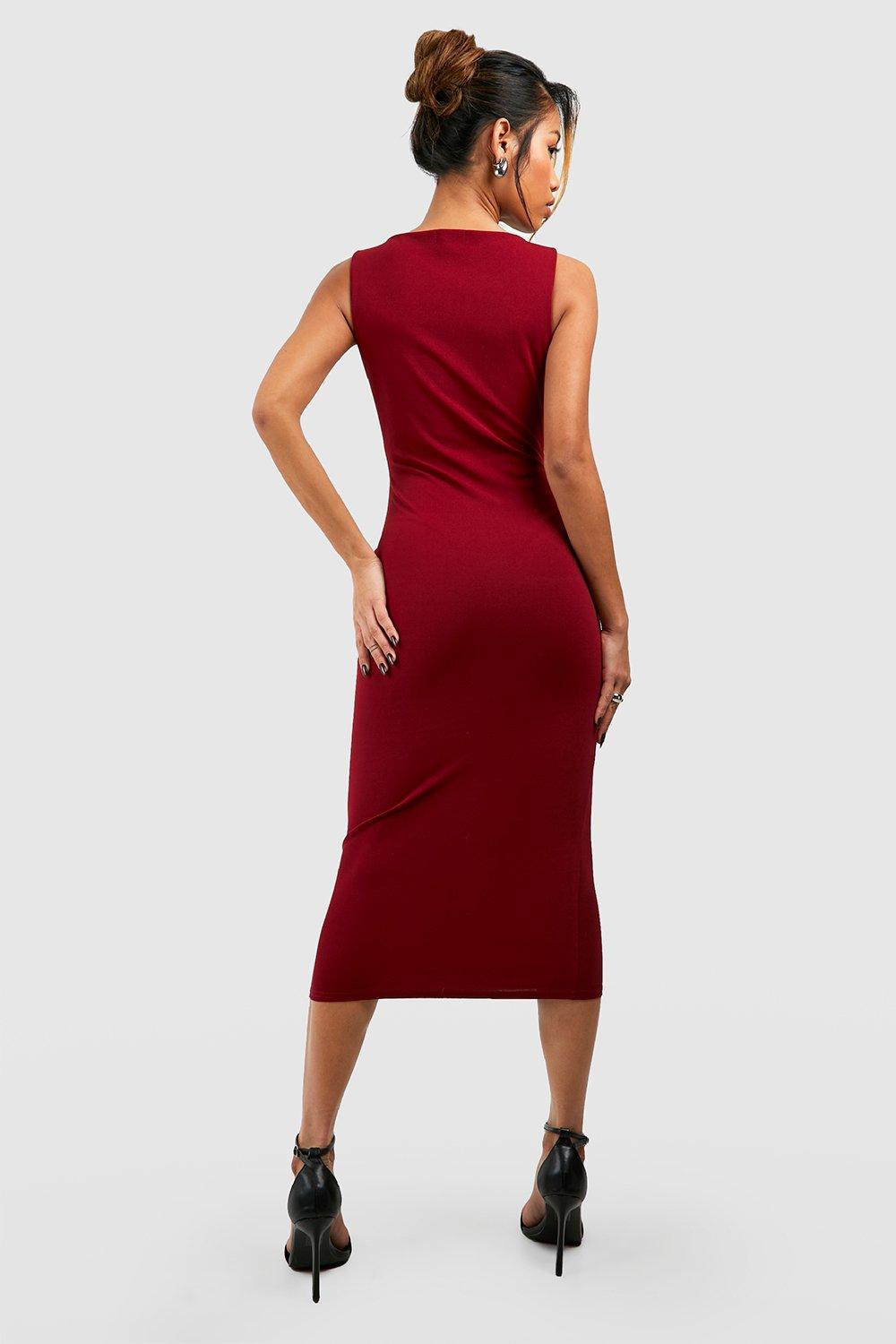 Ｋ☆Ｍ　0603 Cotton Halter Neck Woven Midi Dress With Dropped Waist