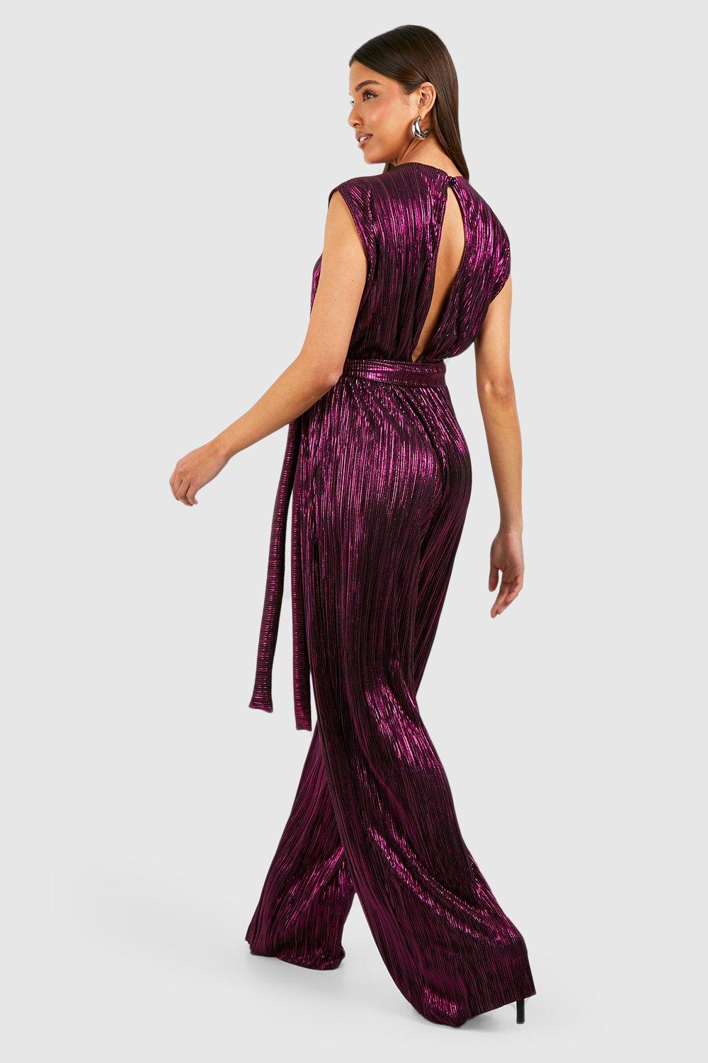 Purple 2025 glitter jumpsuit