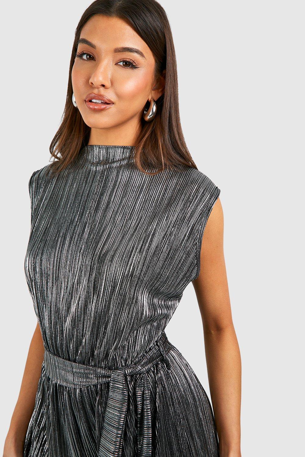 Boohoo silver jumpsuit online