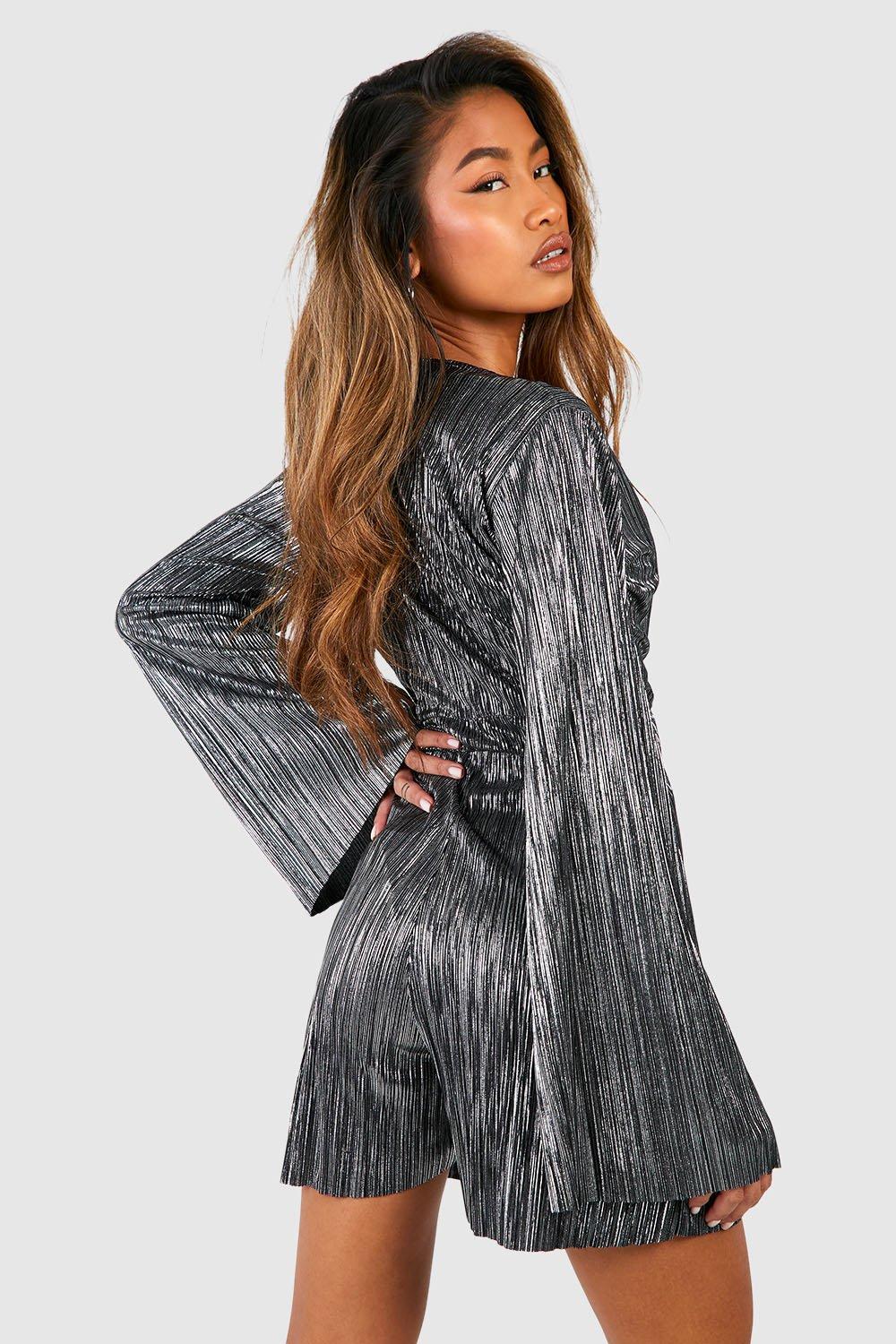 Silver sales glitter playsuit