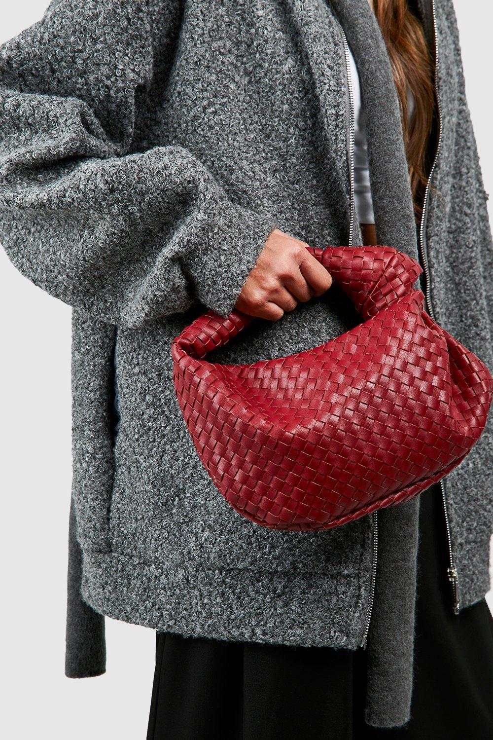 Red on sale woven bag