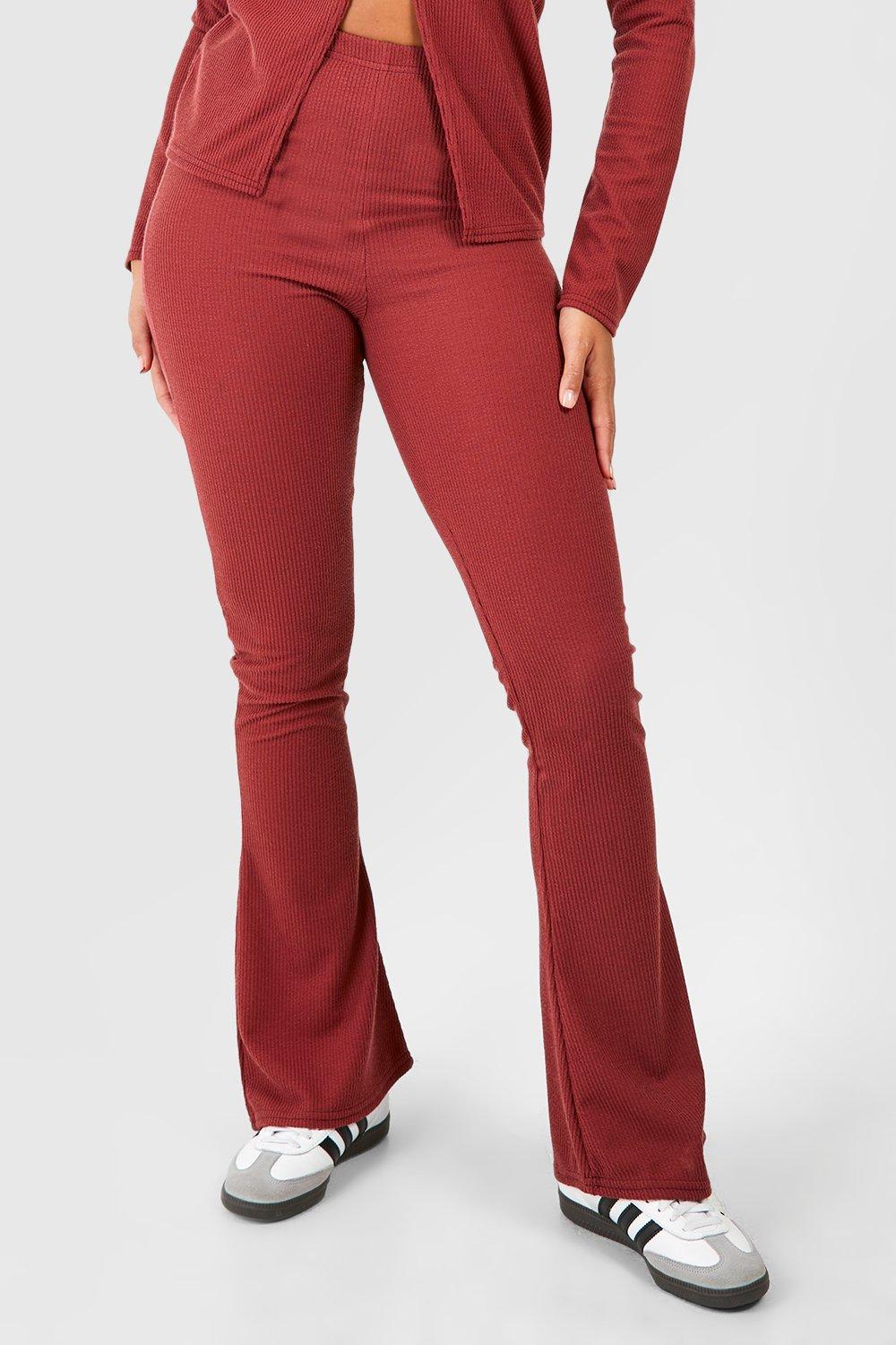 Skinny ribbed flared store trousers