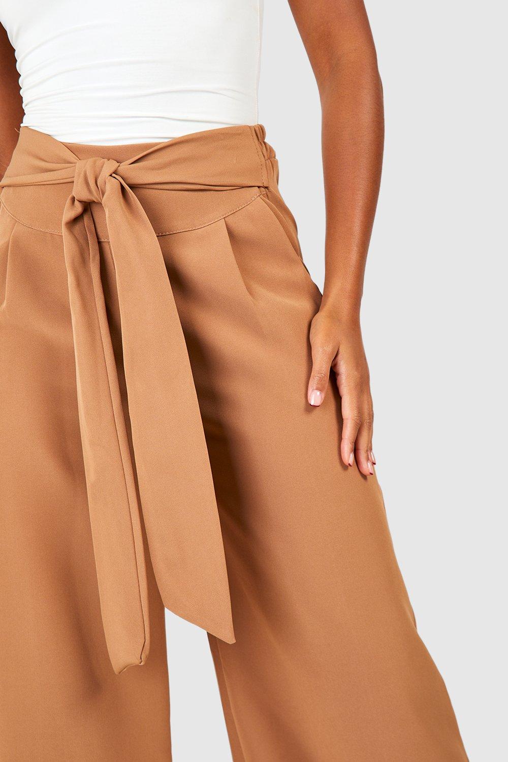 Boohoo tie deals waist trousers