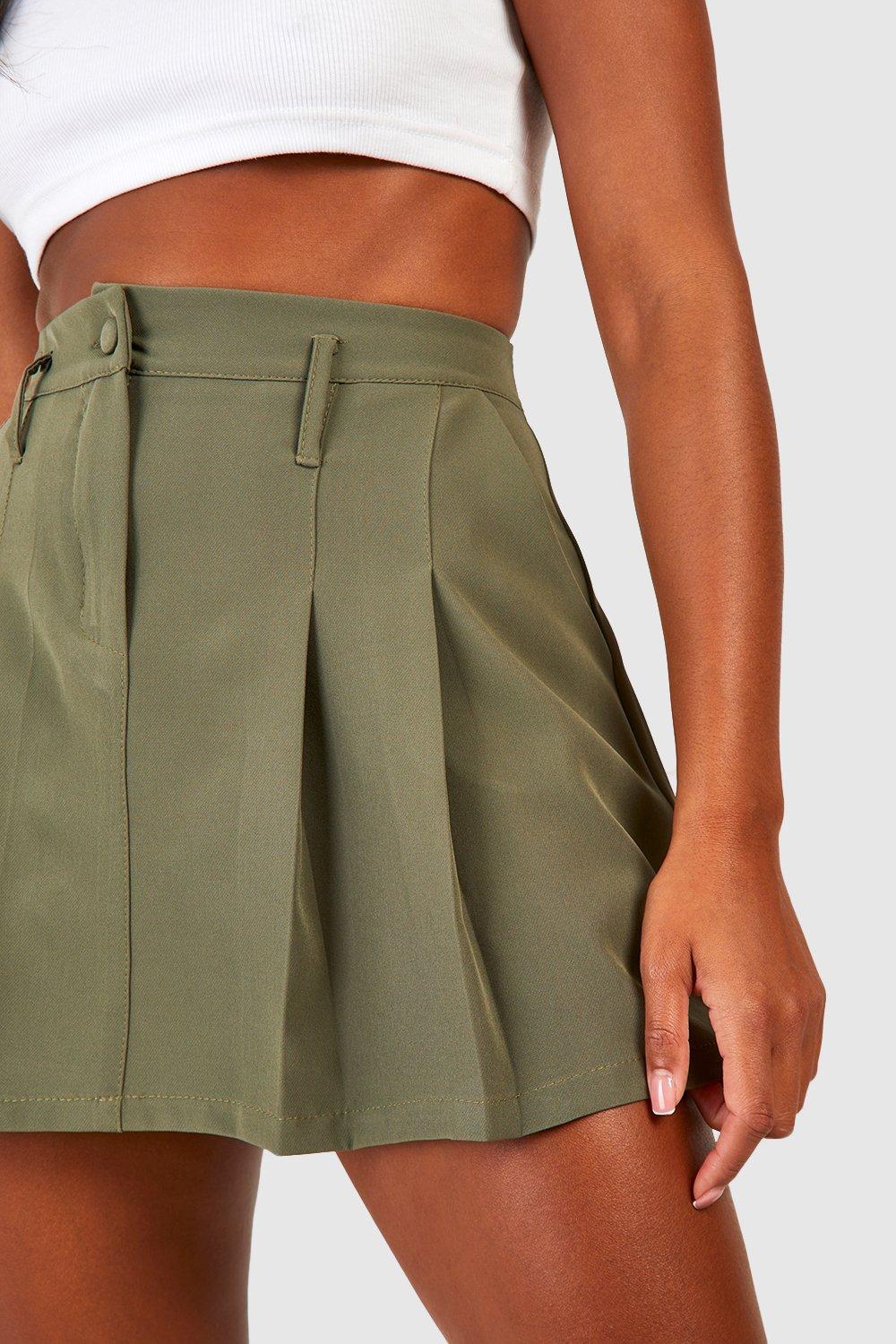 Micro mini outlet pleated skirt