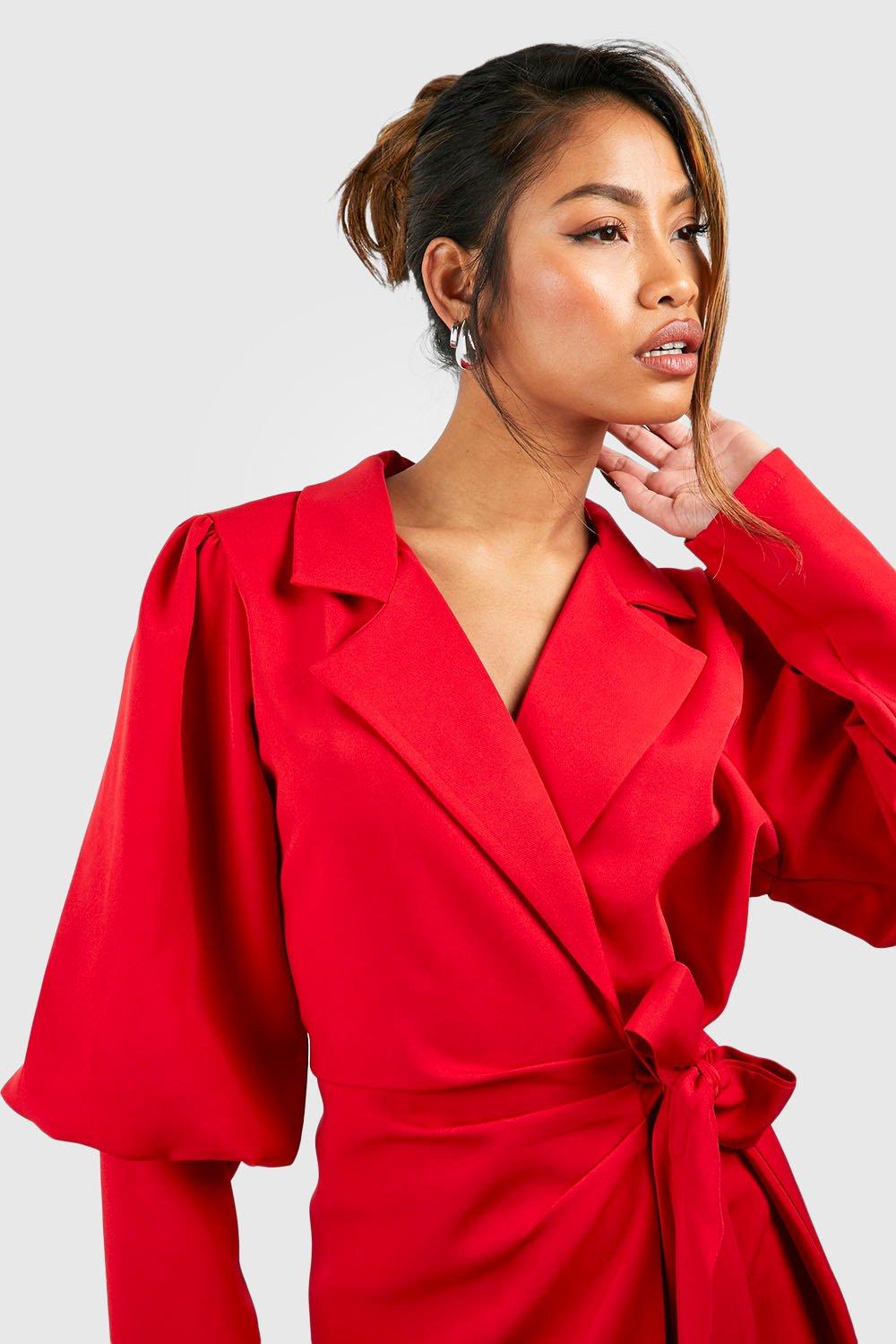 Missguided red best sale blazer dress