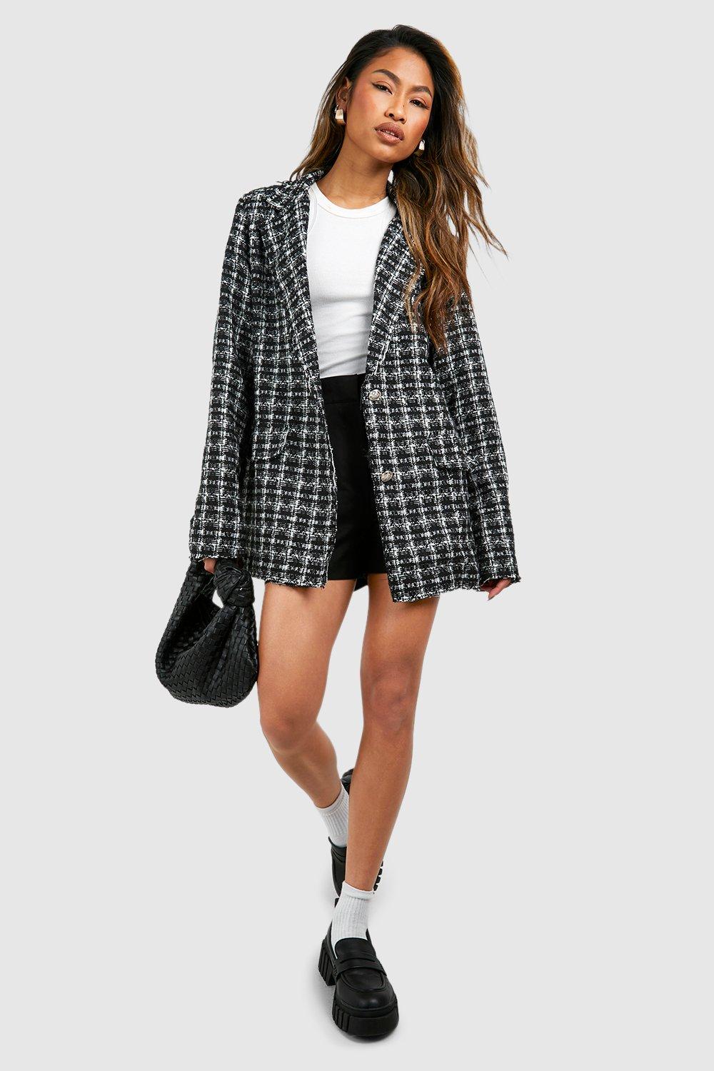 Boohoo check outlet blazer