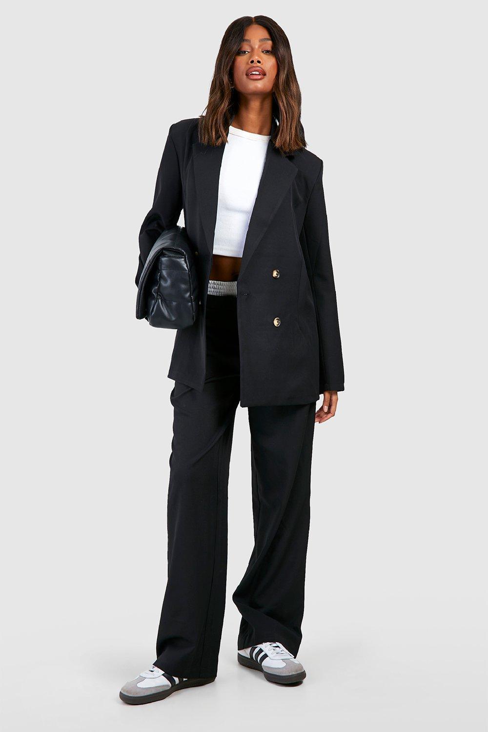 Basic Double Breasted Oversized Blazer | boohoo USA