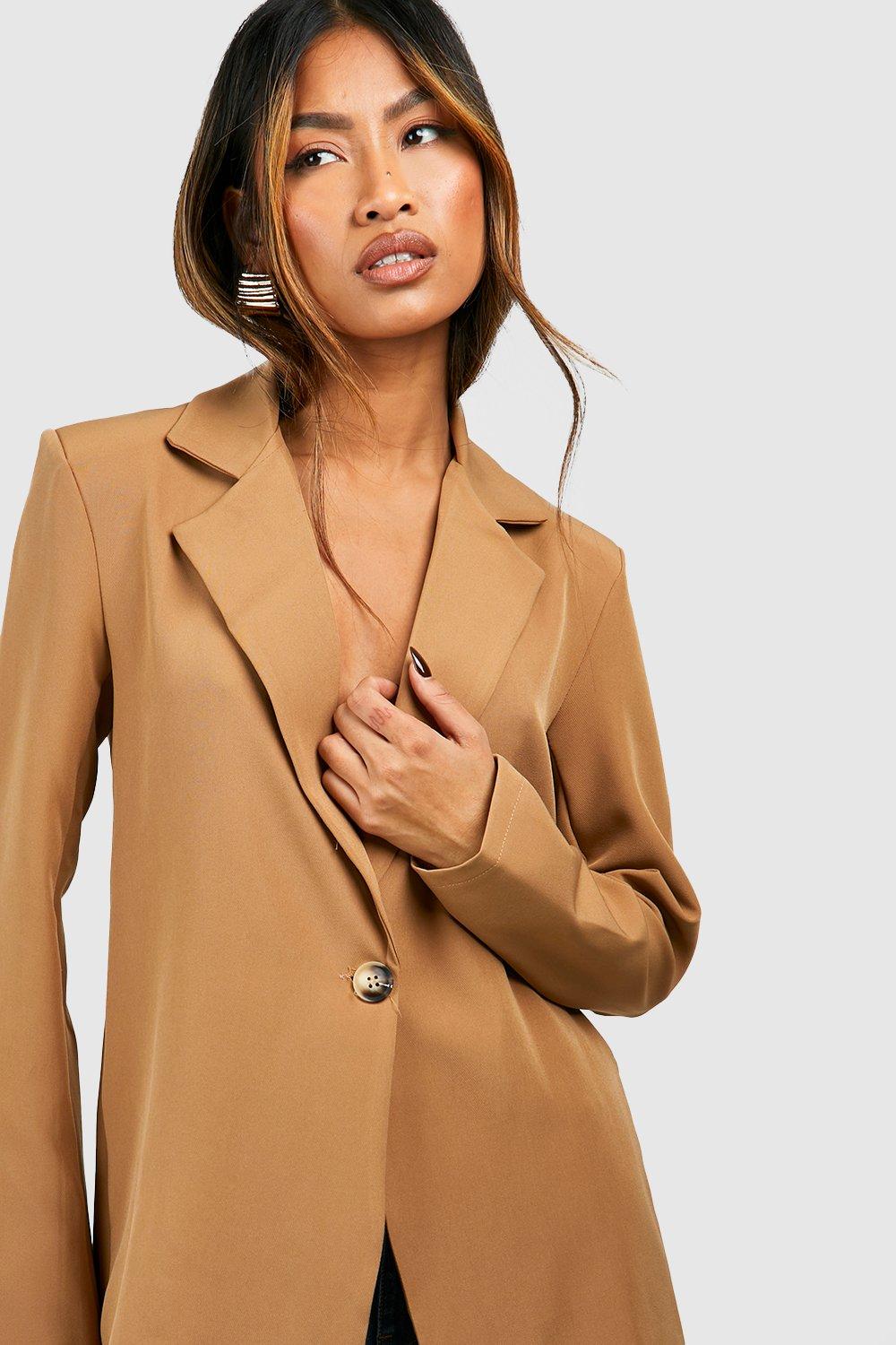 Boohoo sales camel blazer