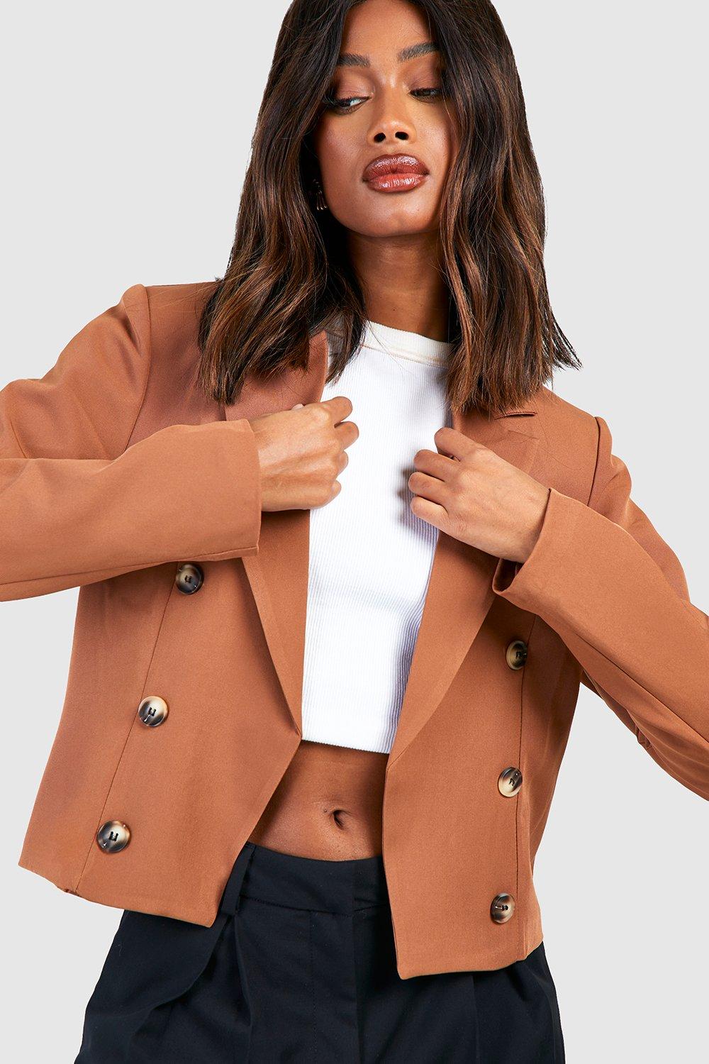 Tan longline outlet blazer