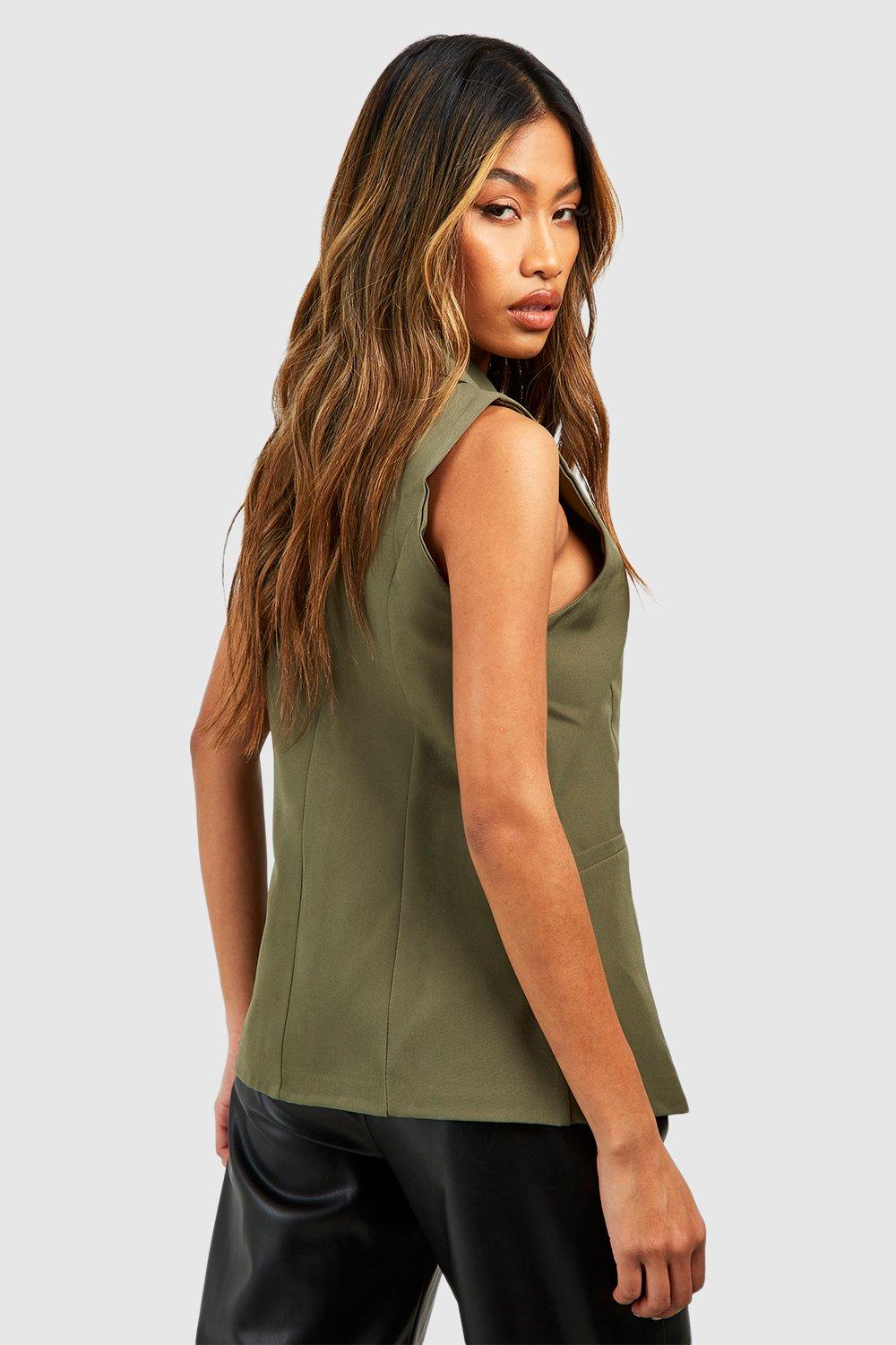 Gilet long cintr sans manches