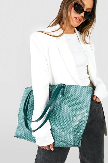 Monogram Tote Bag green