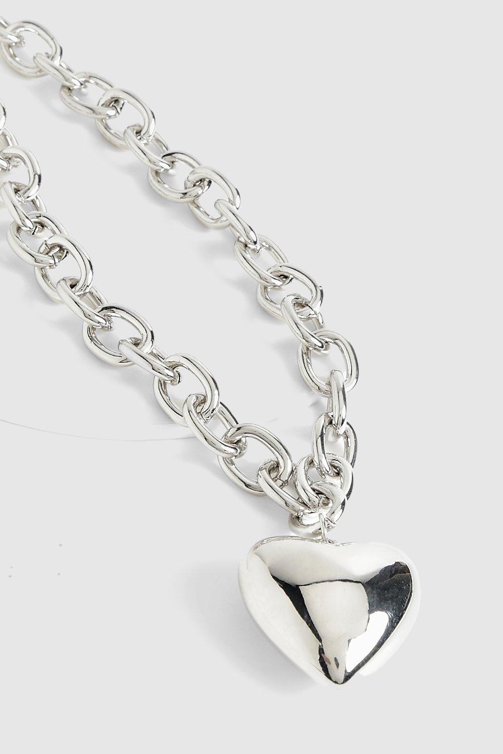 Topshop chunky on sale heart necklace