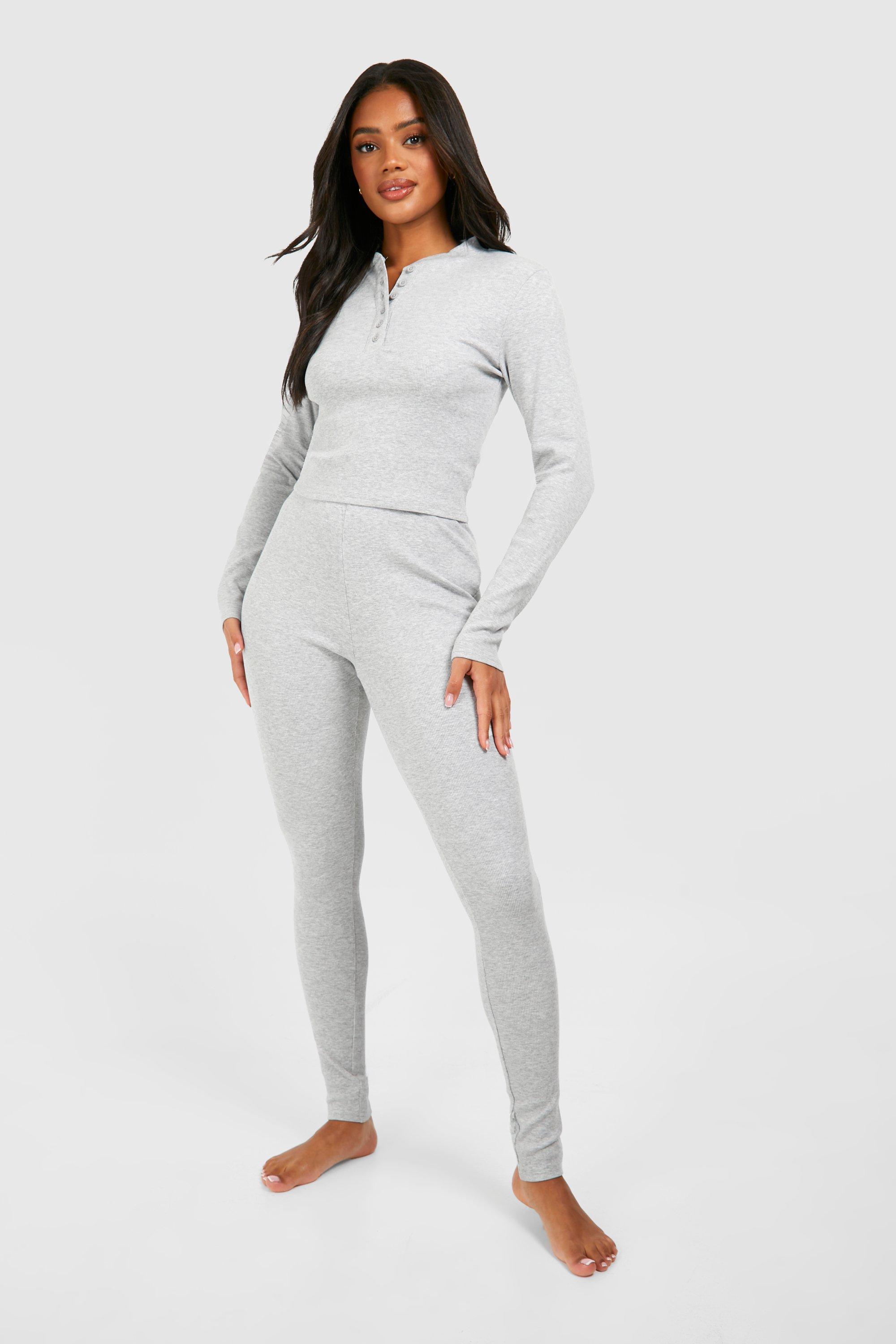 Grey marl Rib Lounge Leggings  