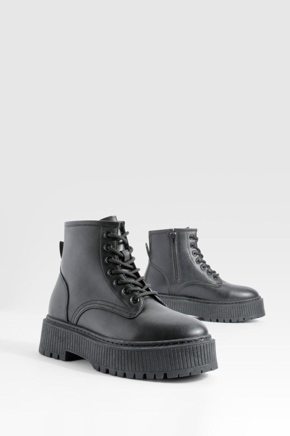 Platform Sole Chunky Hiker Boots