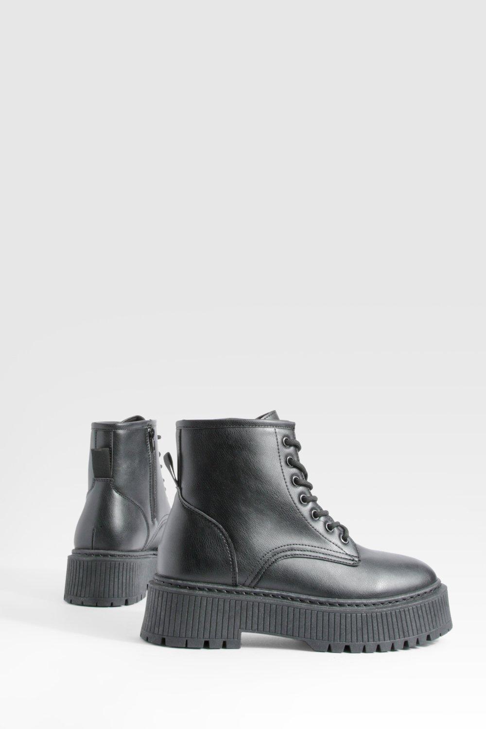 Platform Sole Chunky Hiker Boots | boohoo