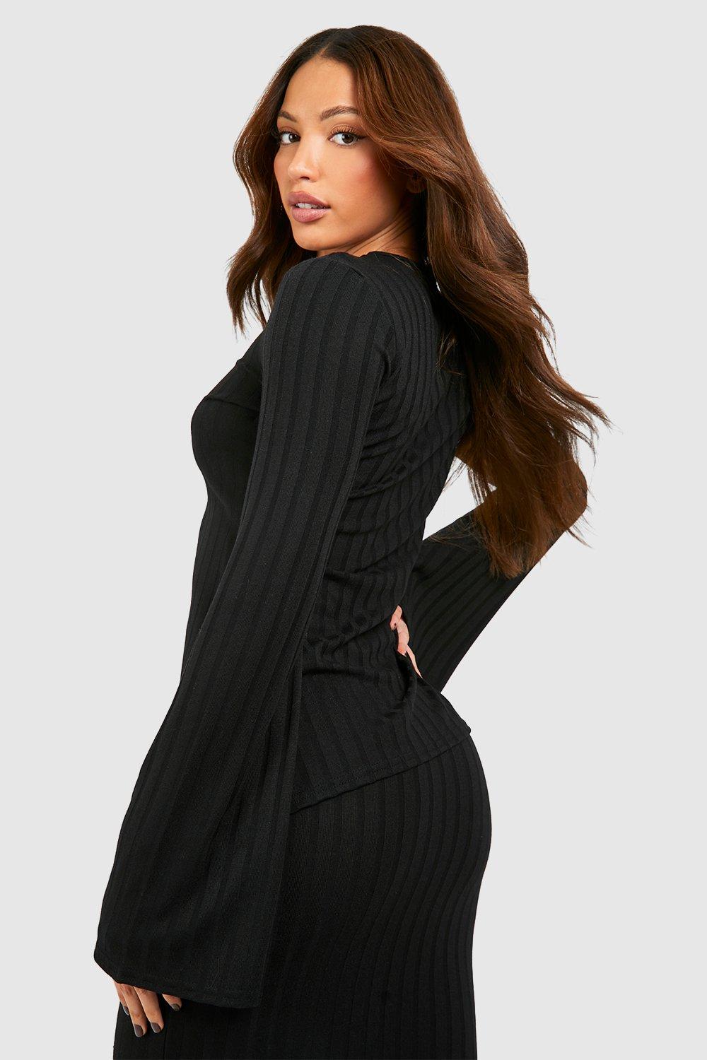 Long sleeve store side split top