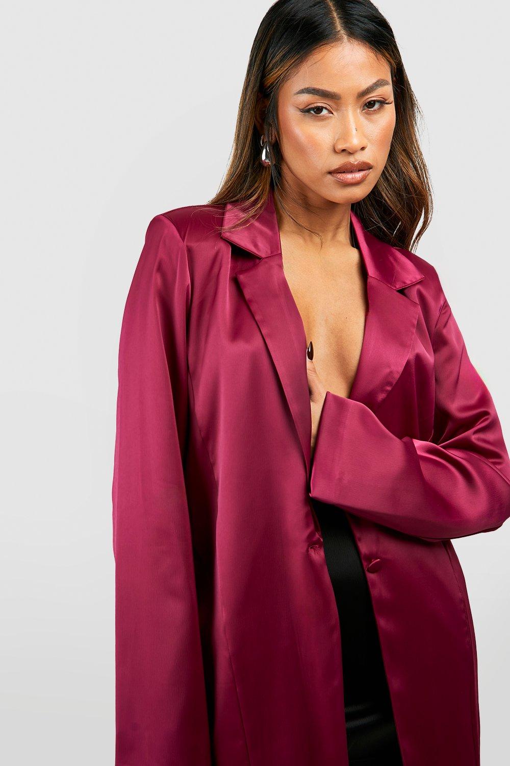 Women's satin blazer on sale jackets