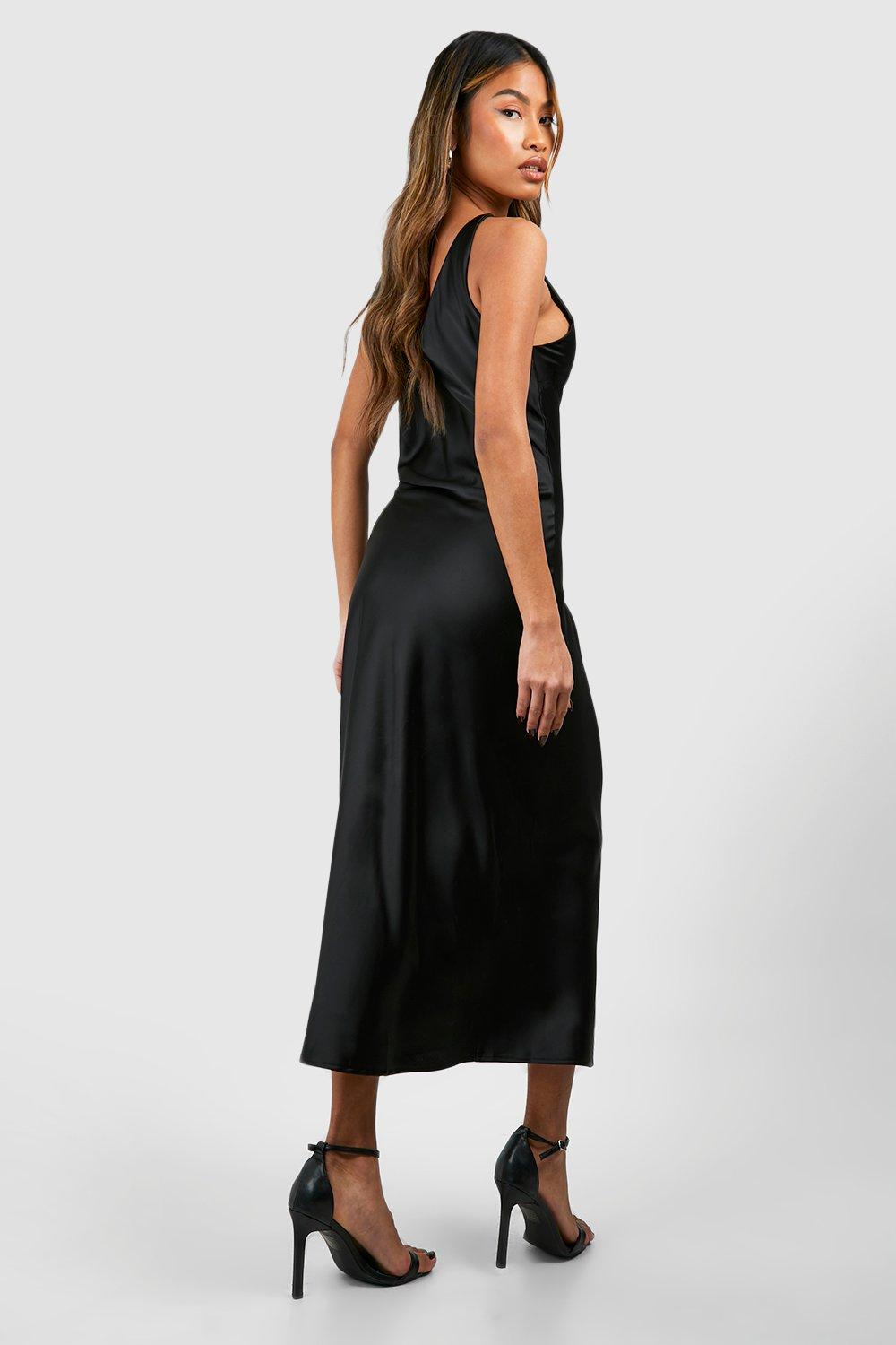 Boohoo satin slip outlet dress