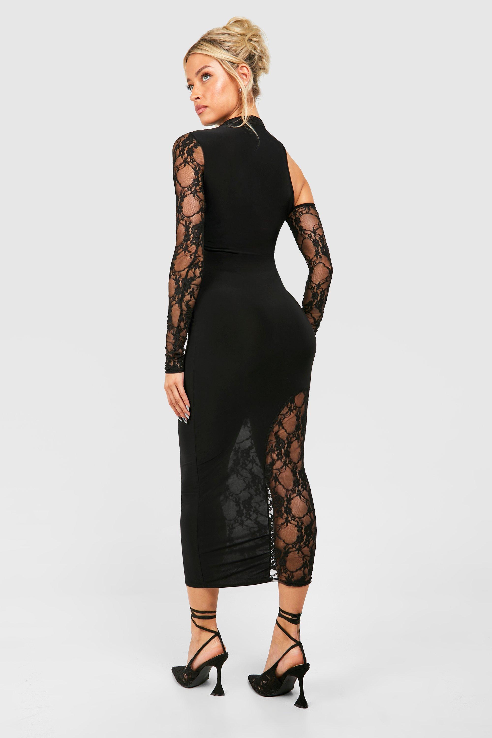 Long Sleeve Lace Midi Dress