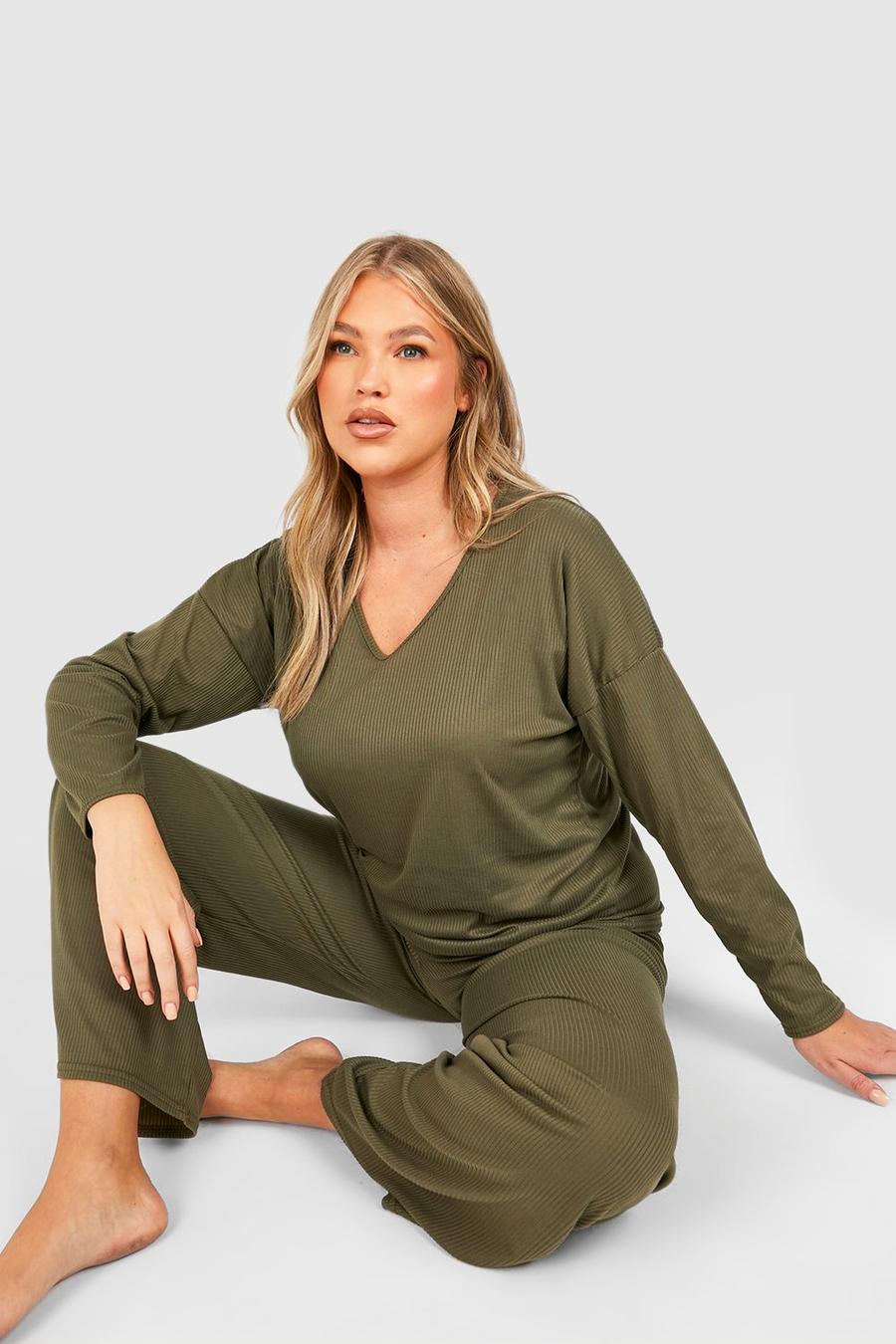 Plus Size Loungewear for Women 2 Piece Short Sleeved Tops and
