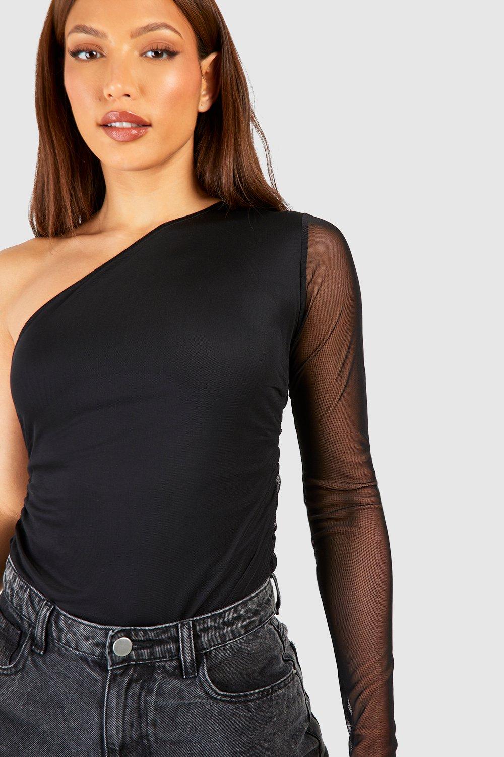 one-shoulder bodysuit