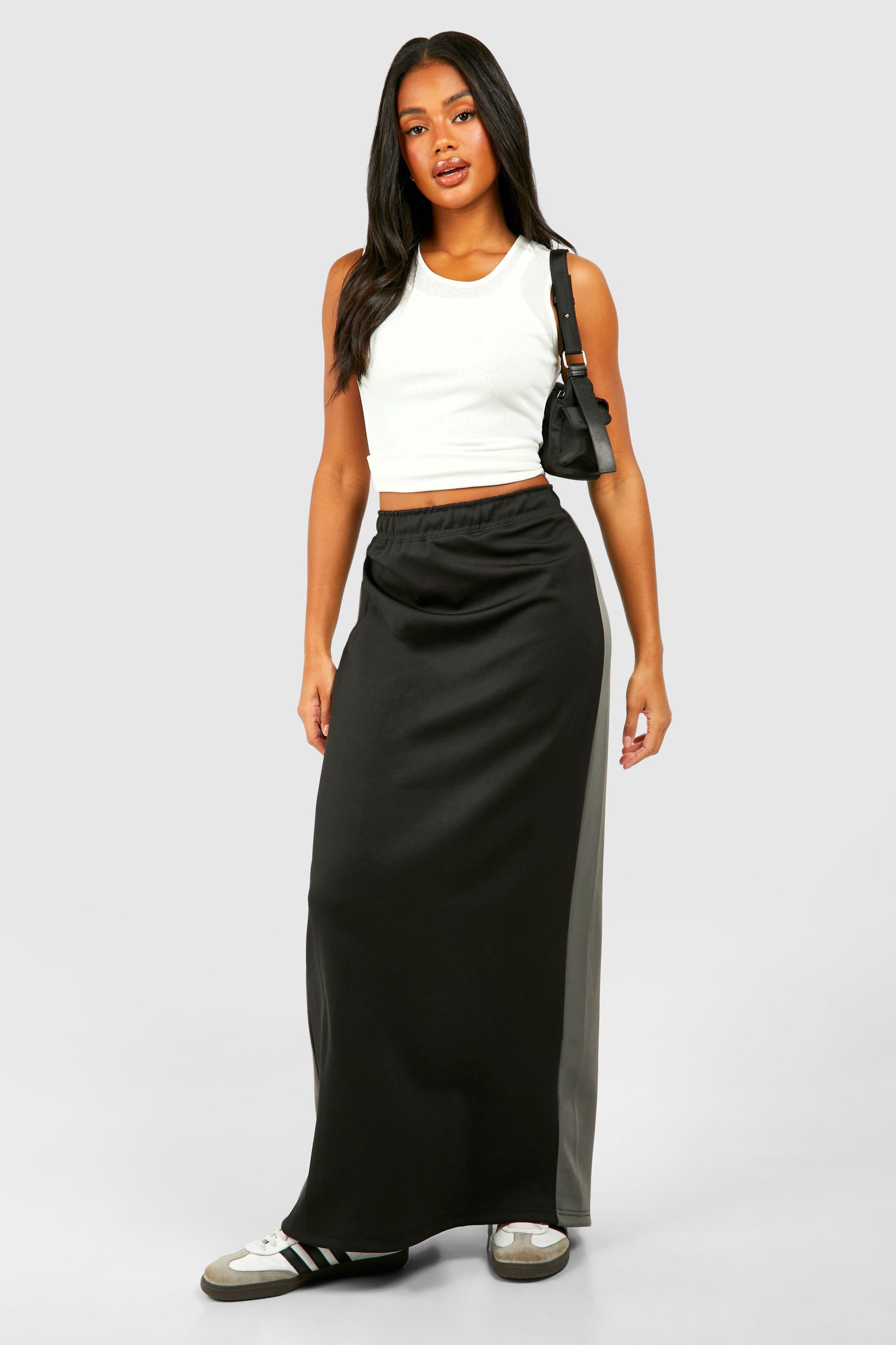 Side Stripe Tricot Maxi Skirt boohoo DK