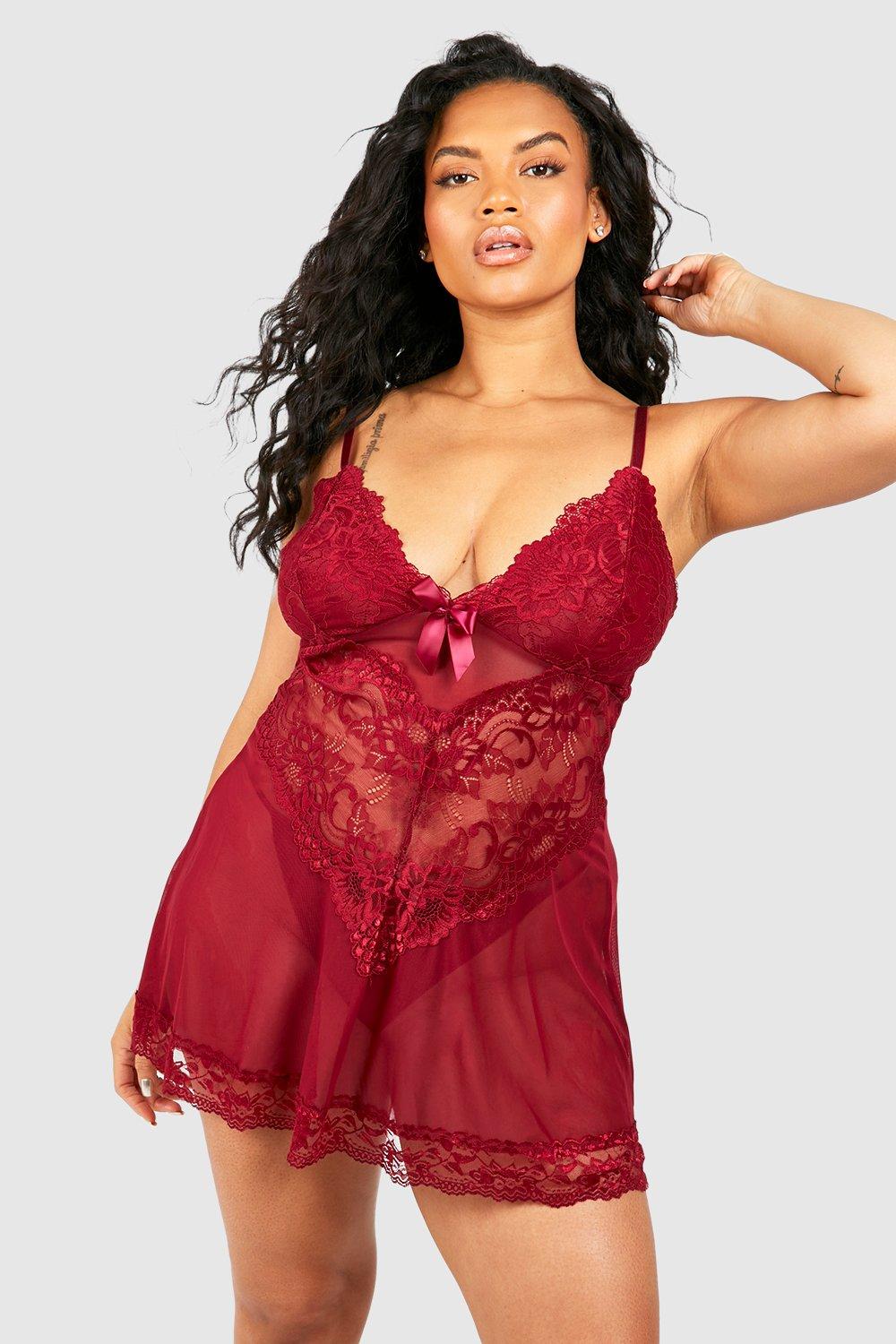 STRAPPY DETAIL BABYDOLL in Red