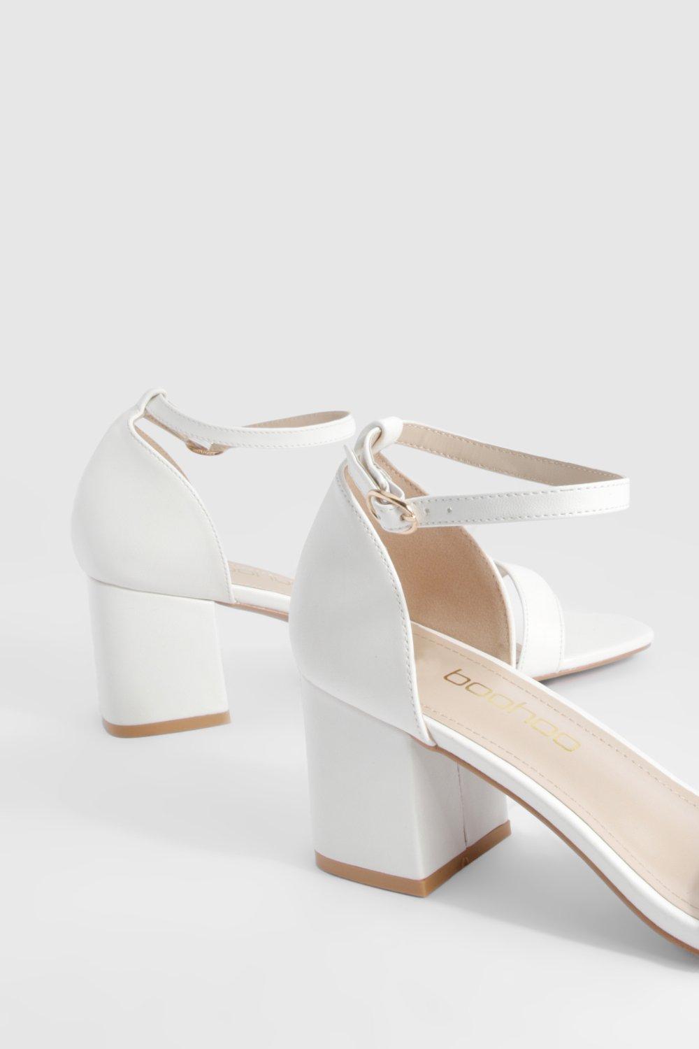 wide fit low block heels