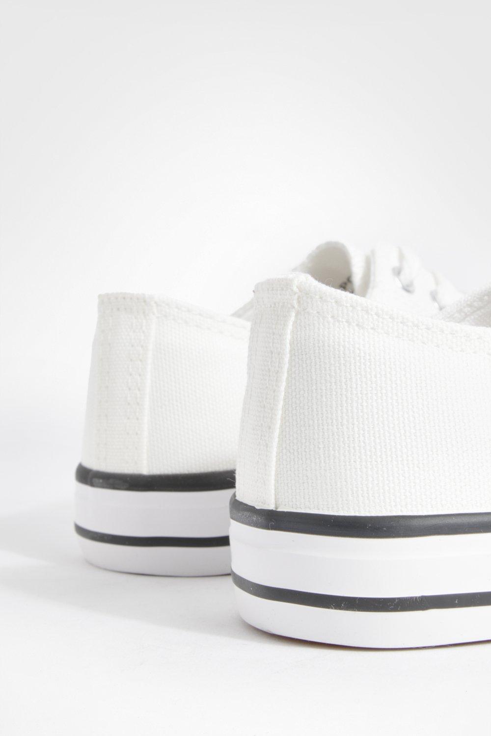 Boohoo best sale white trainers