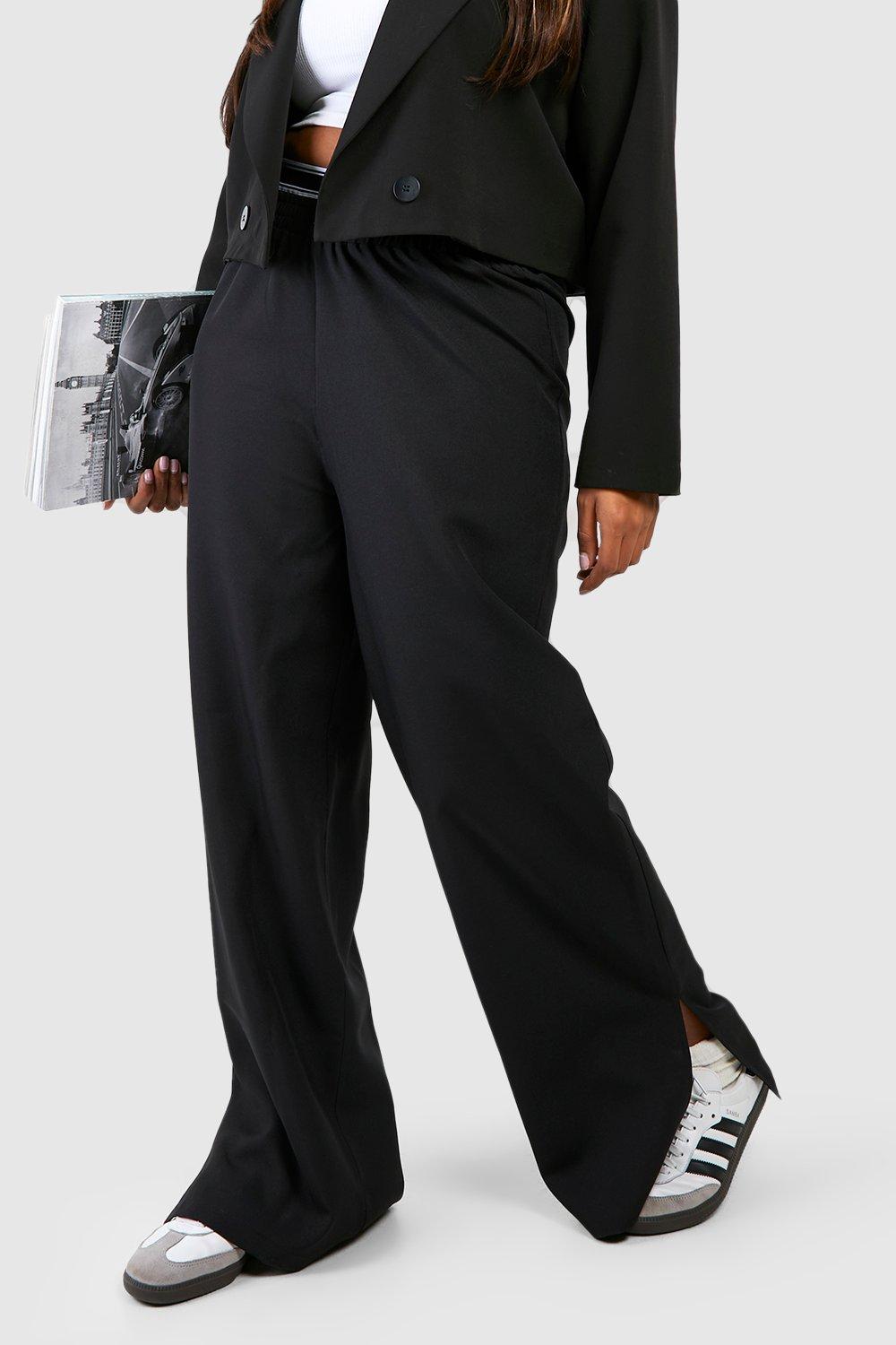 Plus Elasticated Waist Band Wide Leg Trouser