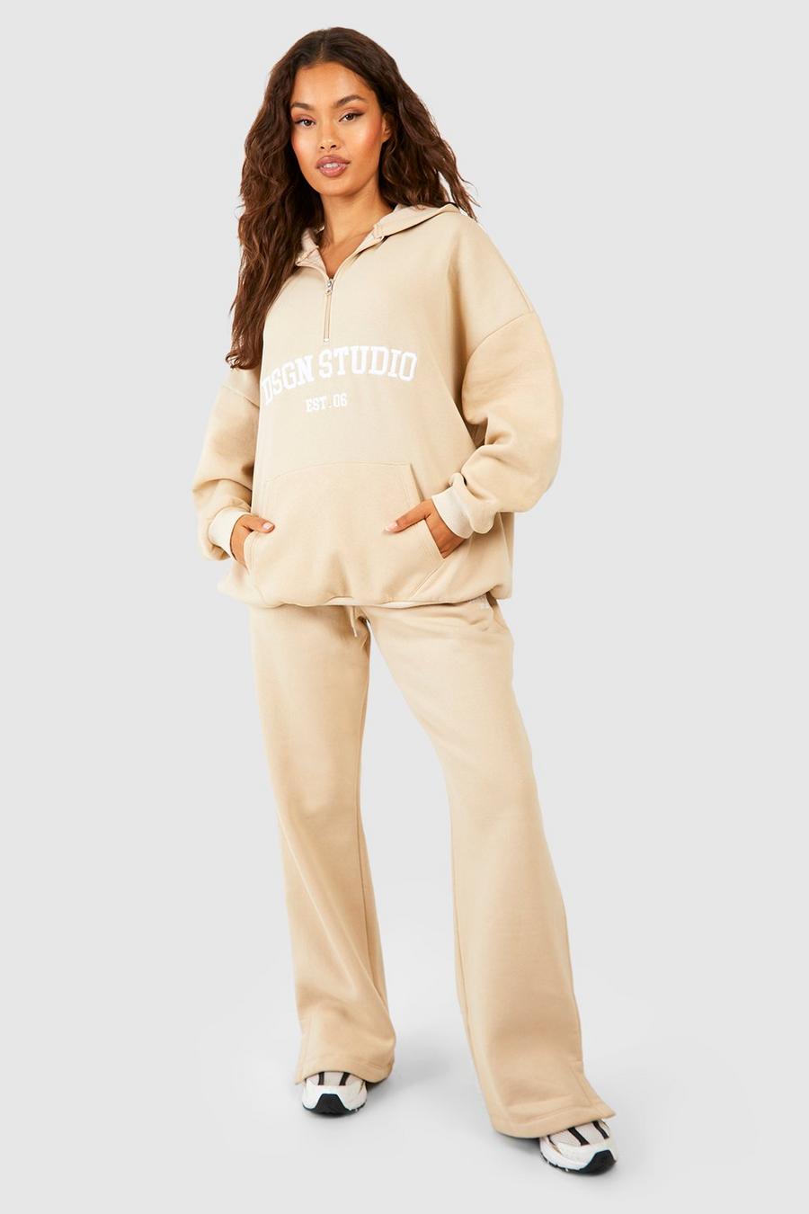 Stone Dsgn Studio Half Zip Hoodie Straight Leg Tracksuit 