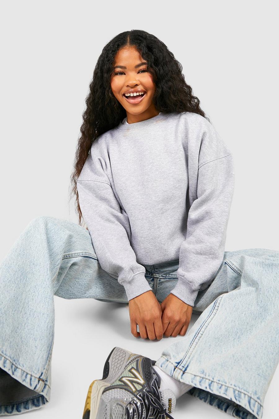 Grey Petite Basic Sweatshirt image number 1