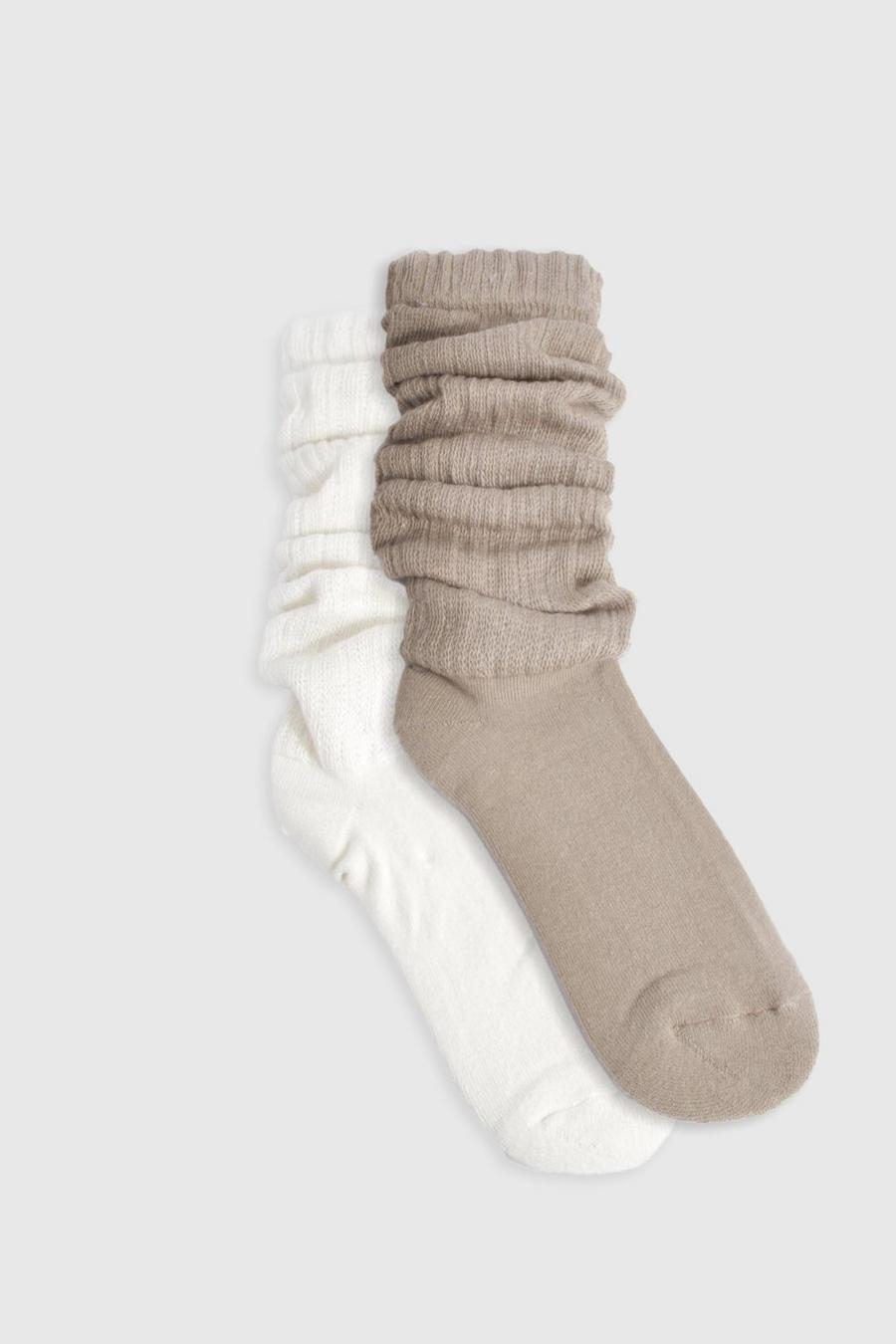 Multi Multipack Tonal Knitted Slouchy Socks image number 1