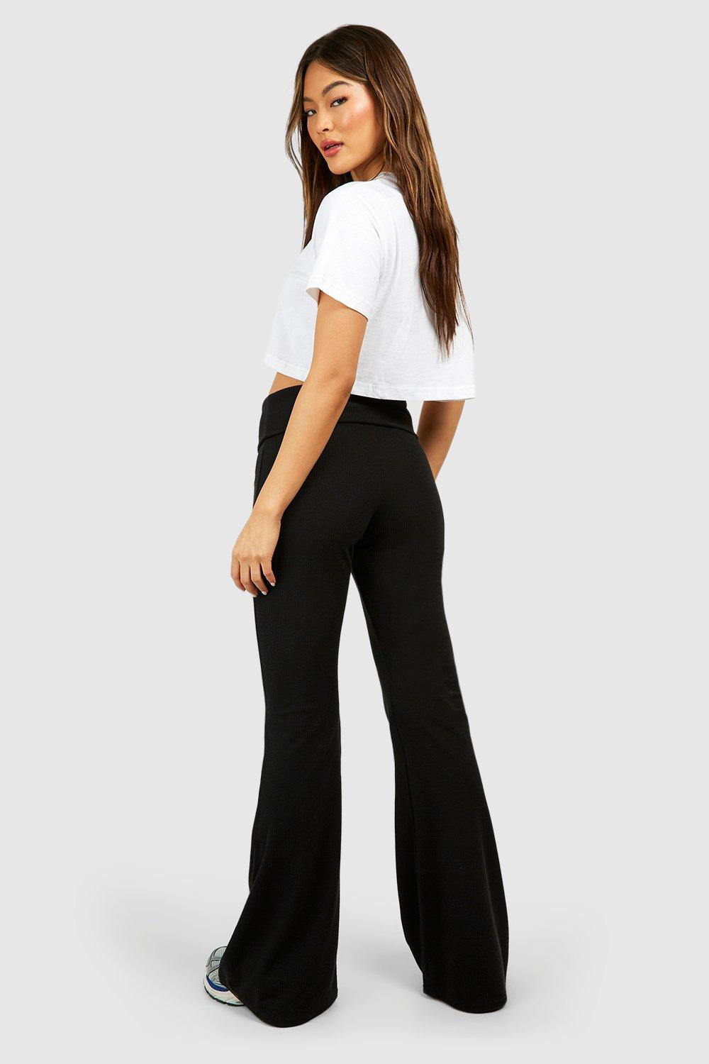 Shape Grey Seamless Foldover Waist Flare Pants