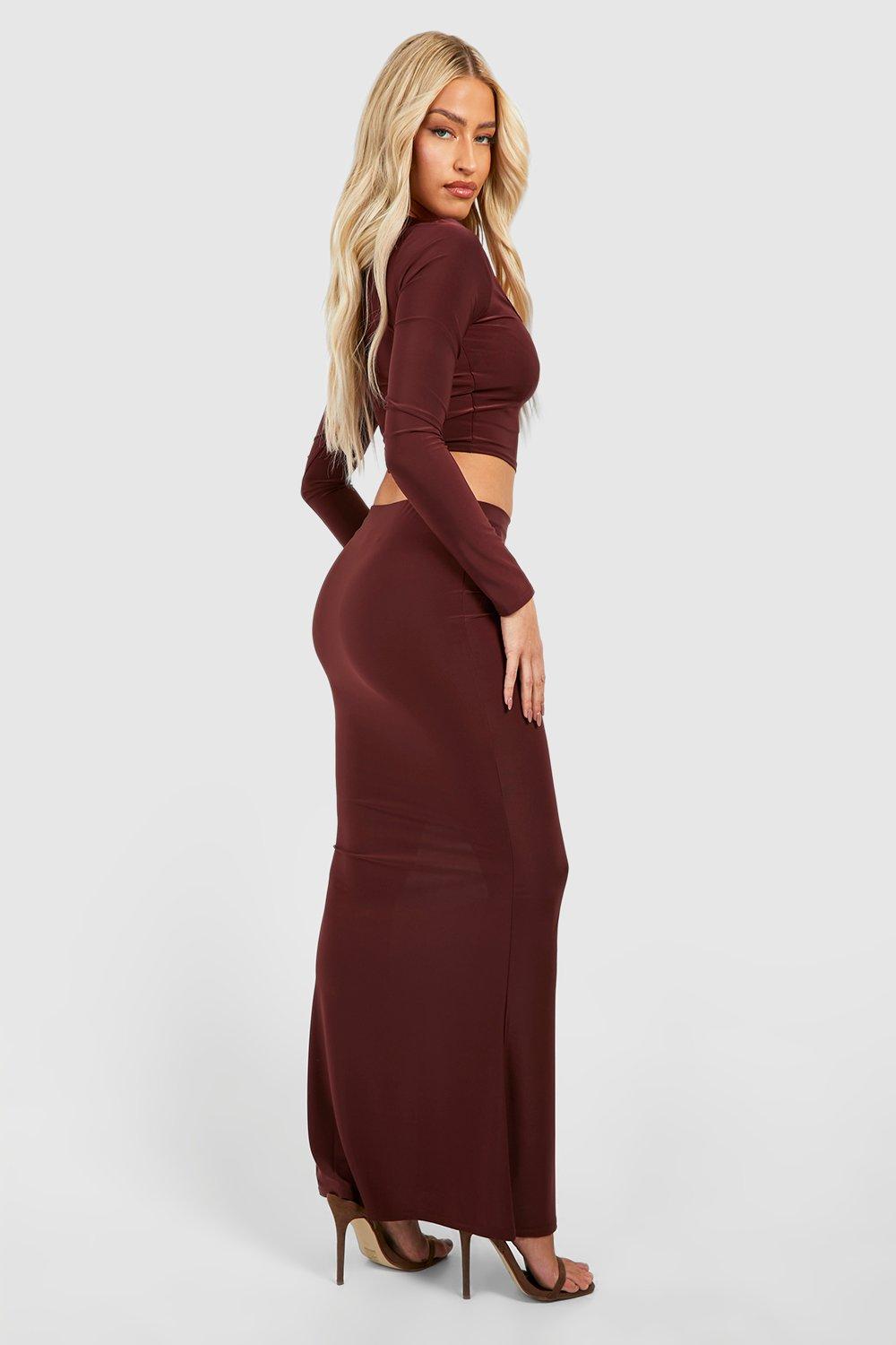 Maxi skirt with long best sale sleeve shirt