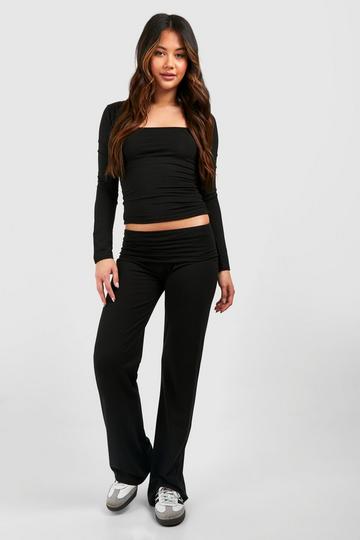 Premium Super Soft Wide Leg Pants black