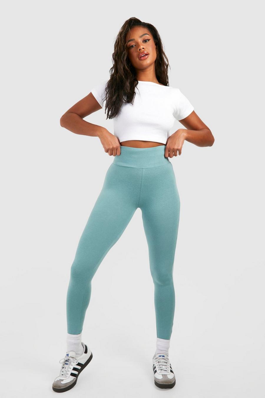 Premium Leggings mit hohem Bund, Azure