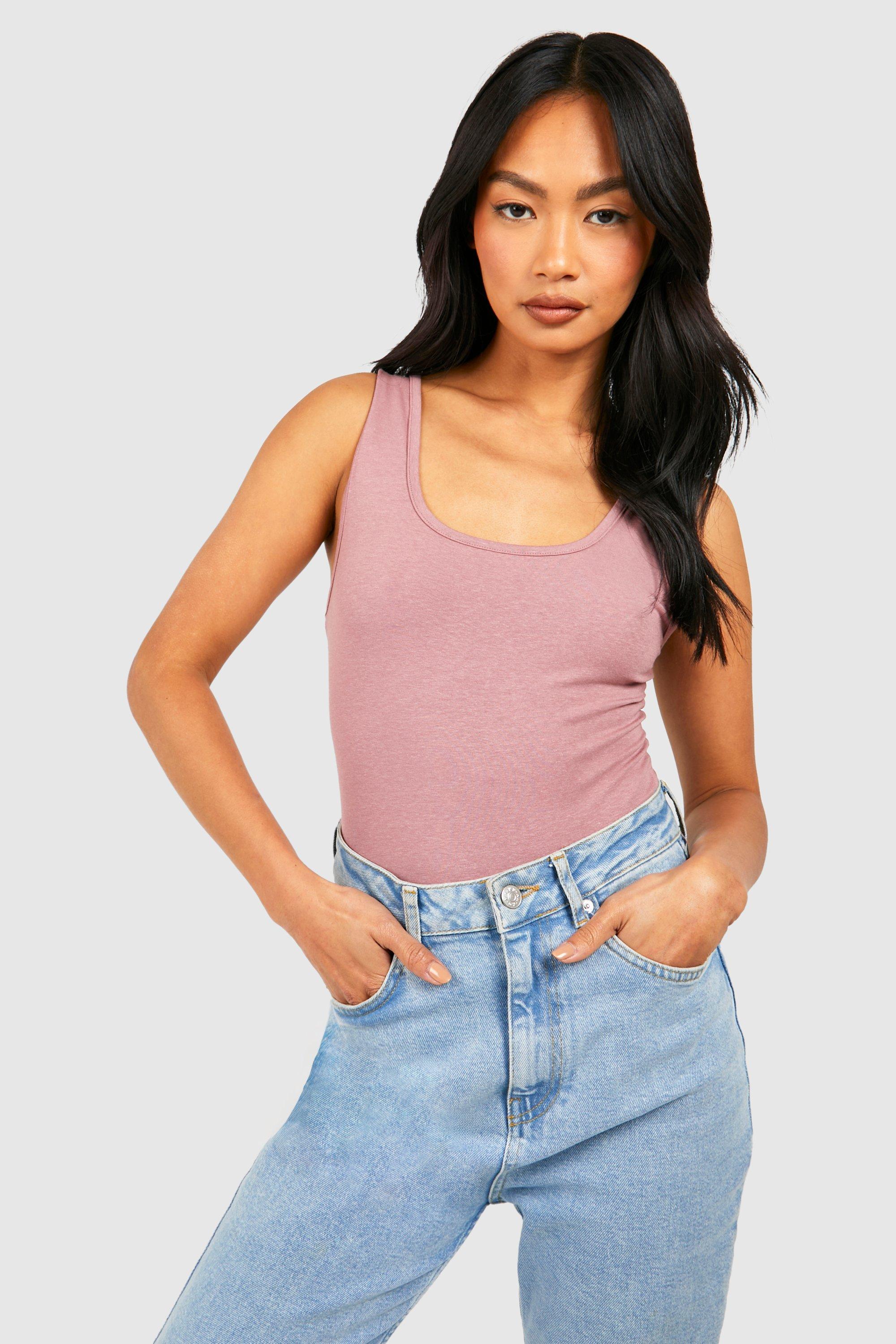 Suagox Women Tie Front Denim Vest Sleeveless Crop Tops Denim Gilet