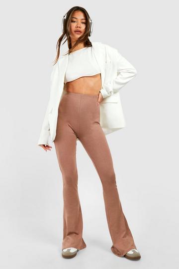 Premium Super Soft High Waisted Flares taupe