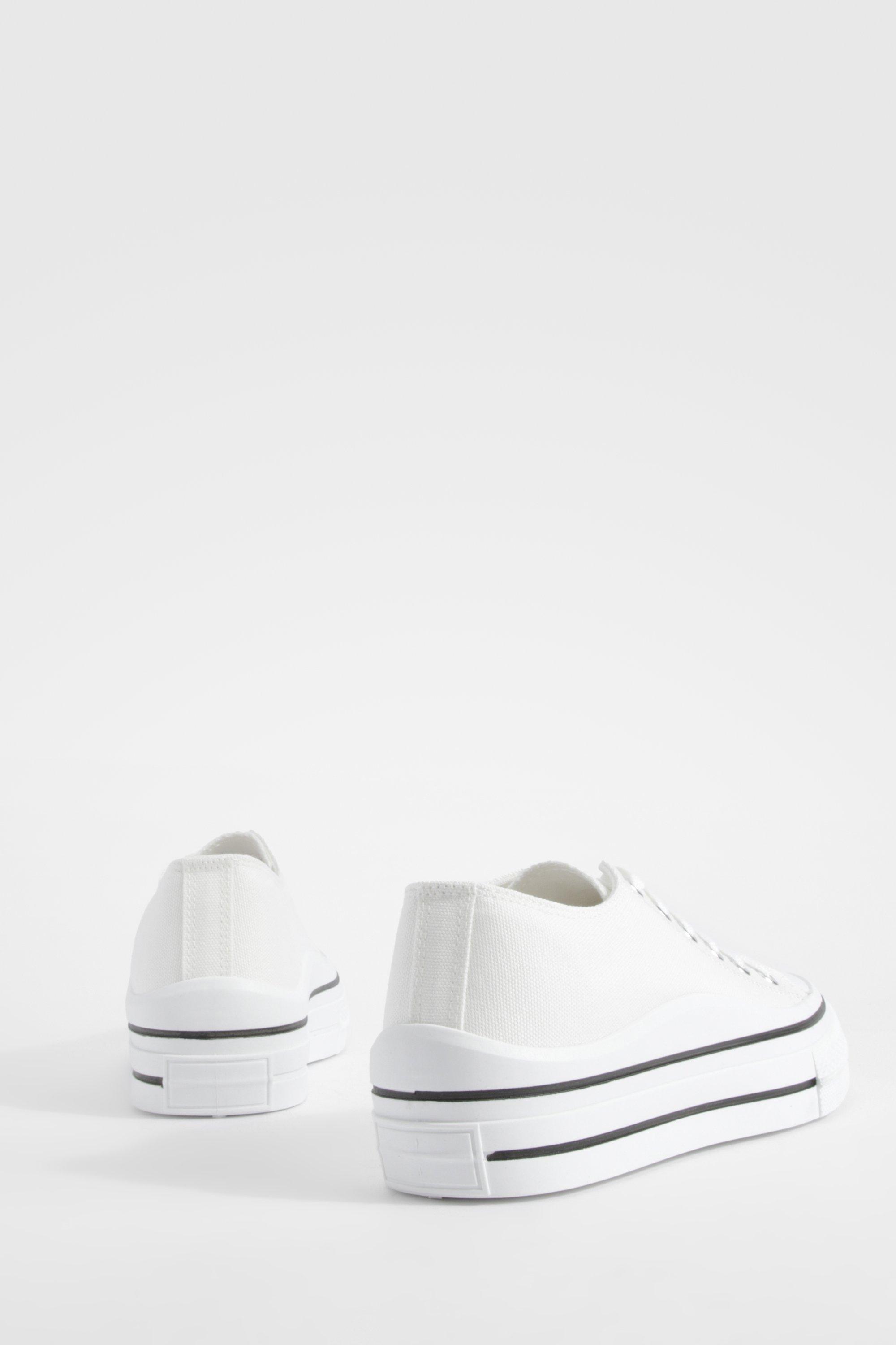 Boohoo hot sale white sneakers