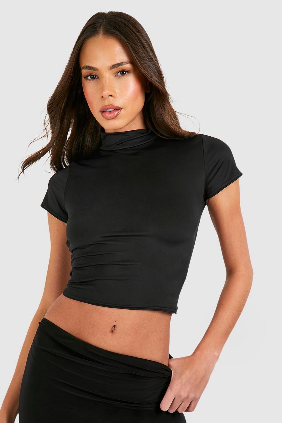 ASOS DESIGN sexy halter neck bodysuit with ultra low back in black