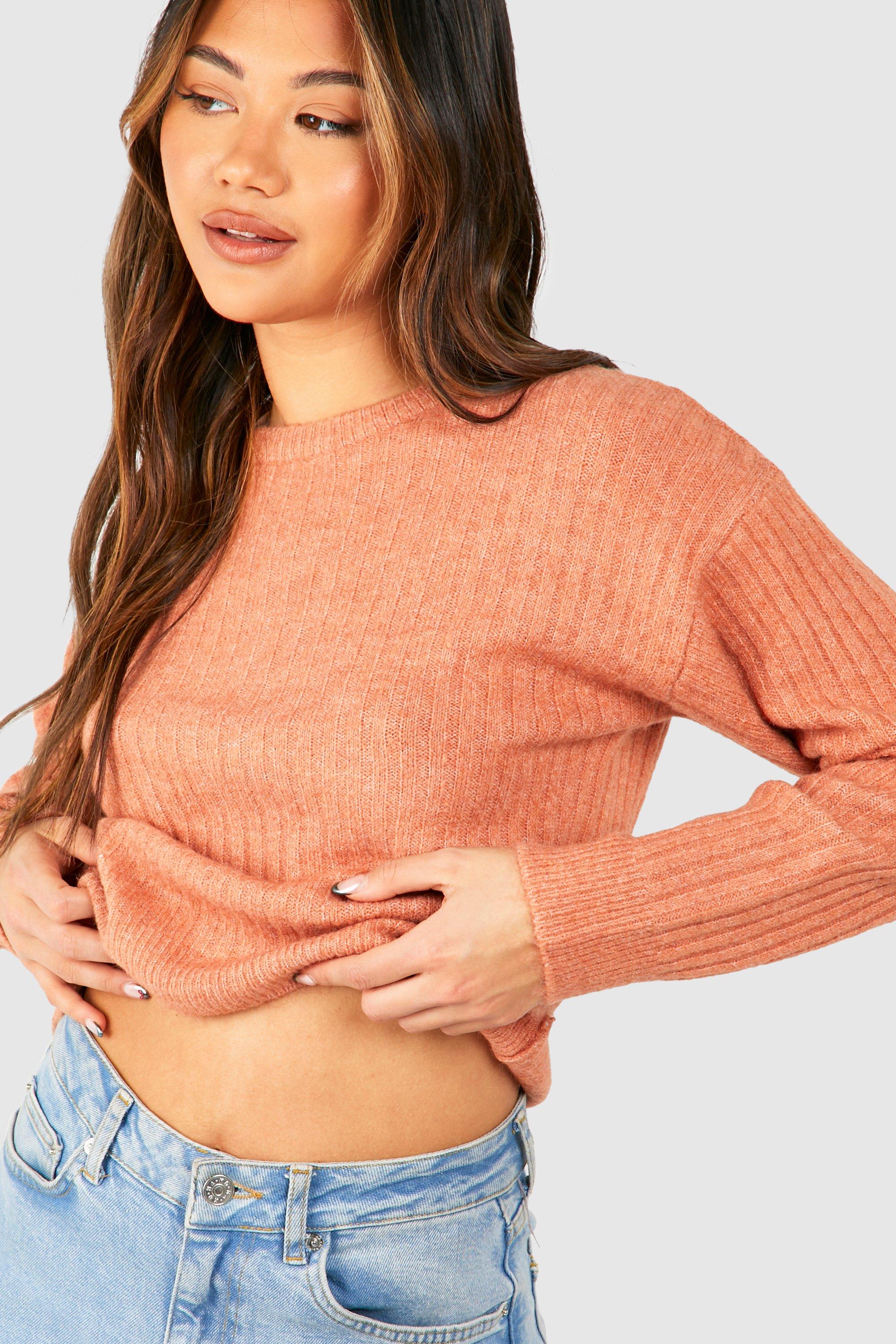 Soft Rib Knit Crop Jumper