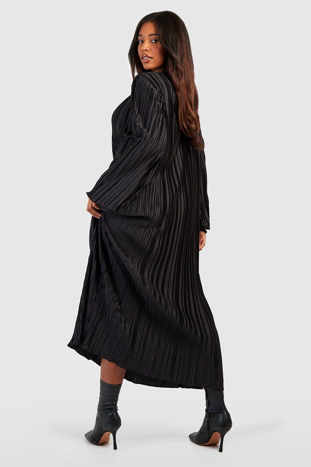 Robe longue 2025 plissée grande taille