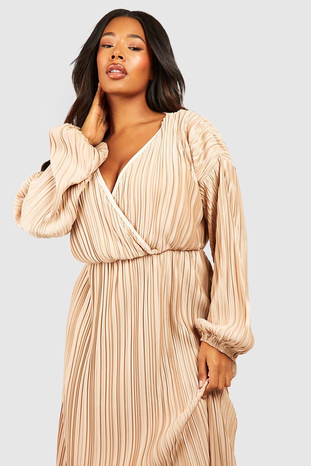 Boohoo 2024 beige dress