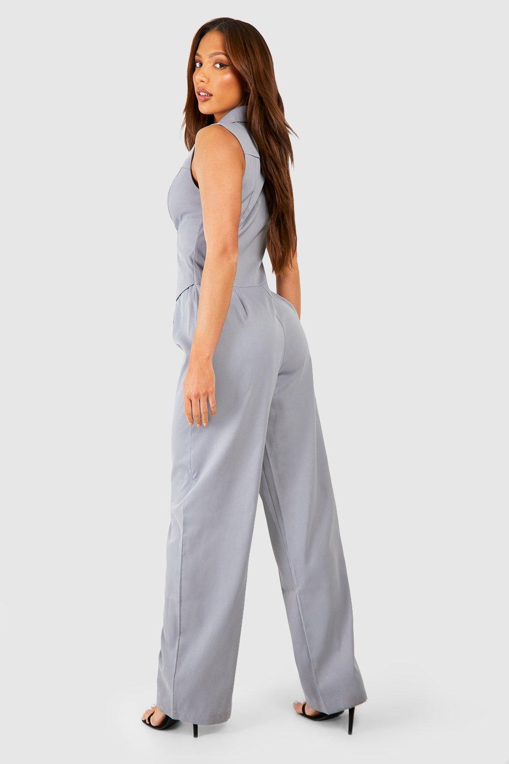 Grey store jumpsuit uk